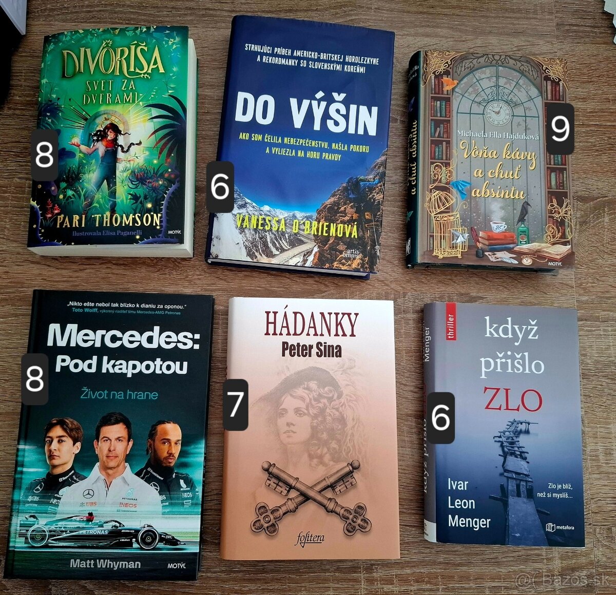 Rôzne knihy, ceny sú na fotkách