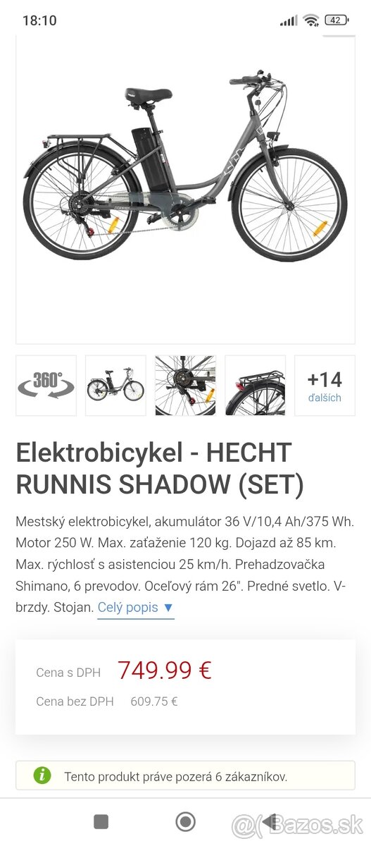 El. Bicykel Hecht