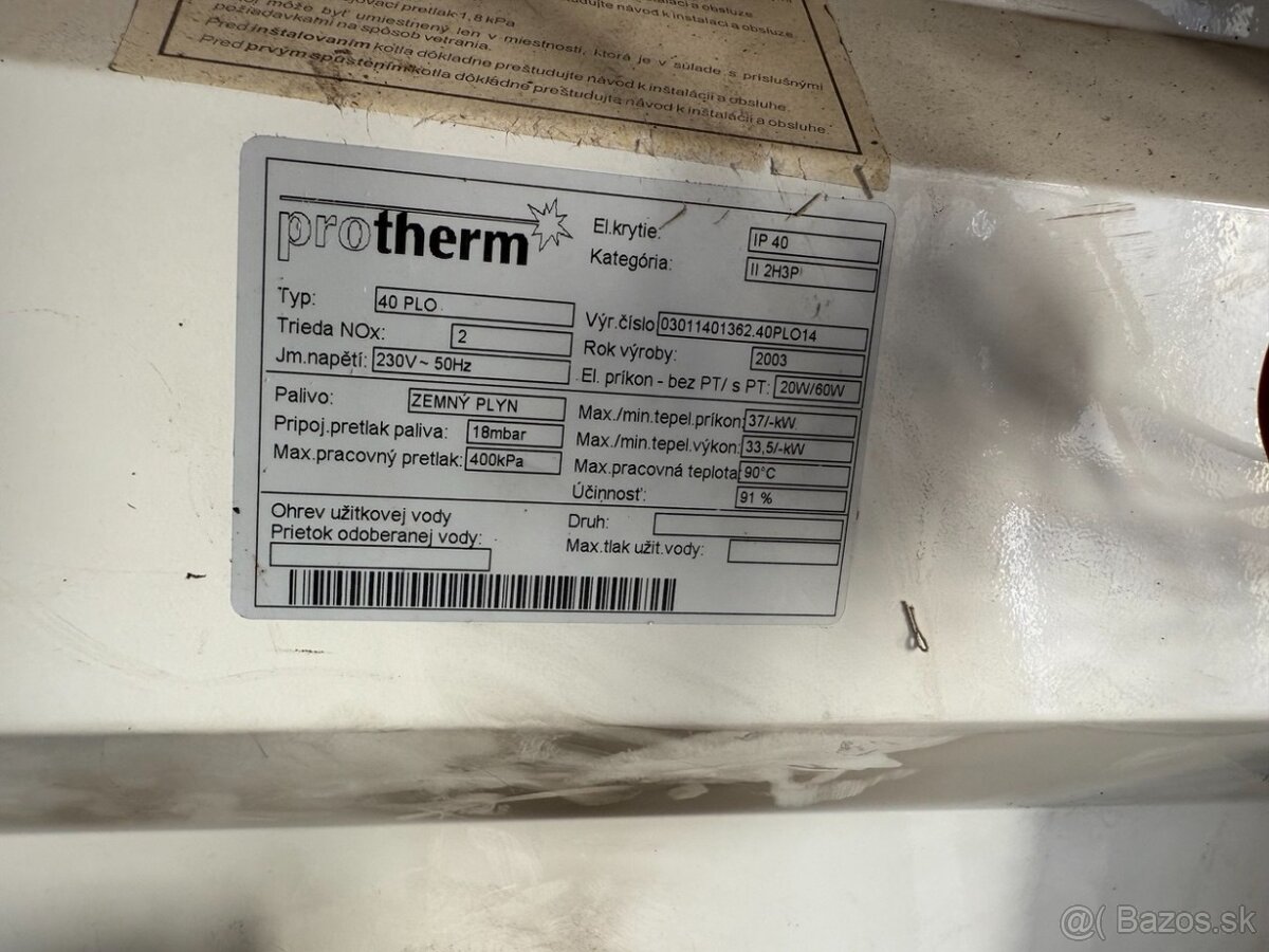 Predam plyn kotol Protherm PLO40 33kW