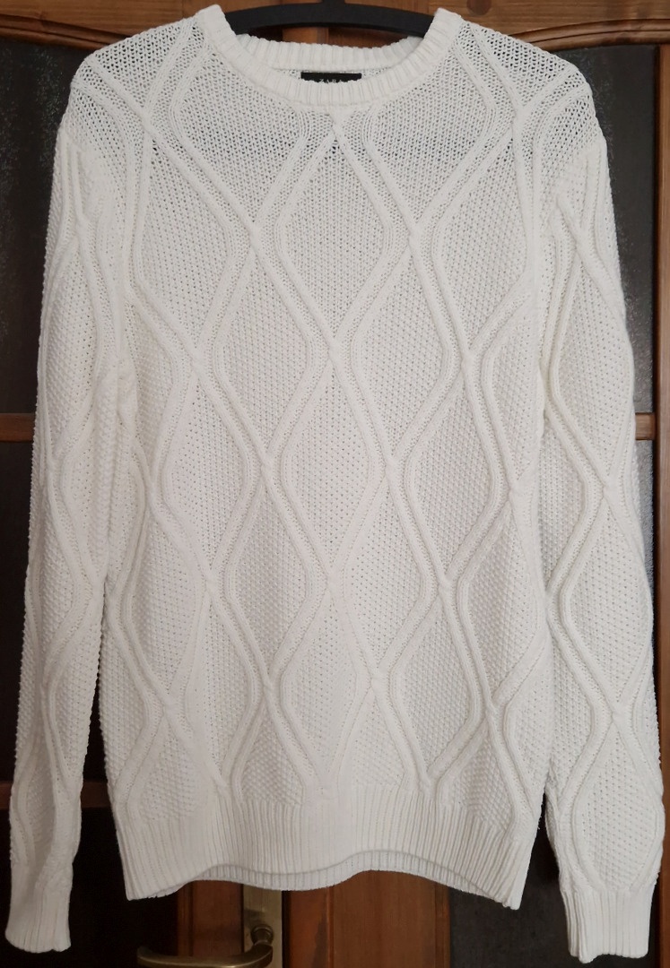 Pánsky sveter Zara biely veľkosť M