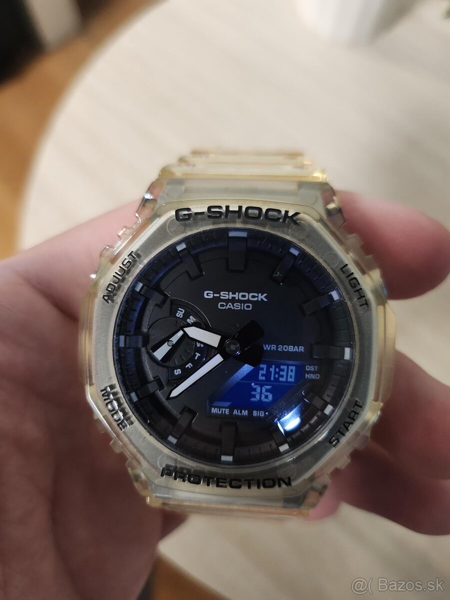 Casio G-Shock GA-2100 – priesvitné (CasiOak)