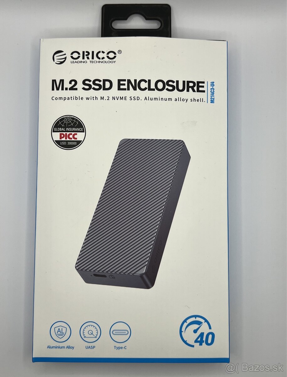 ORICO M.2 NVME SSD Enclosure (40 G)