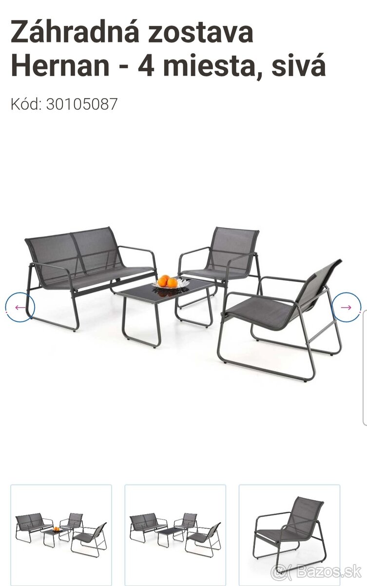 Predám záhradné posedenie
