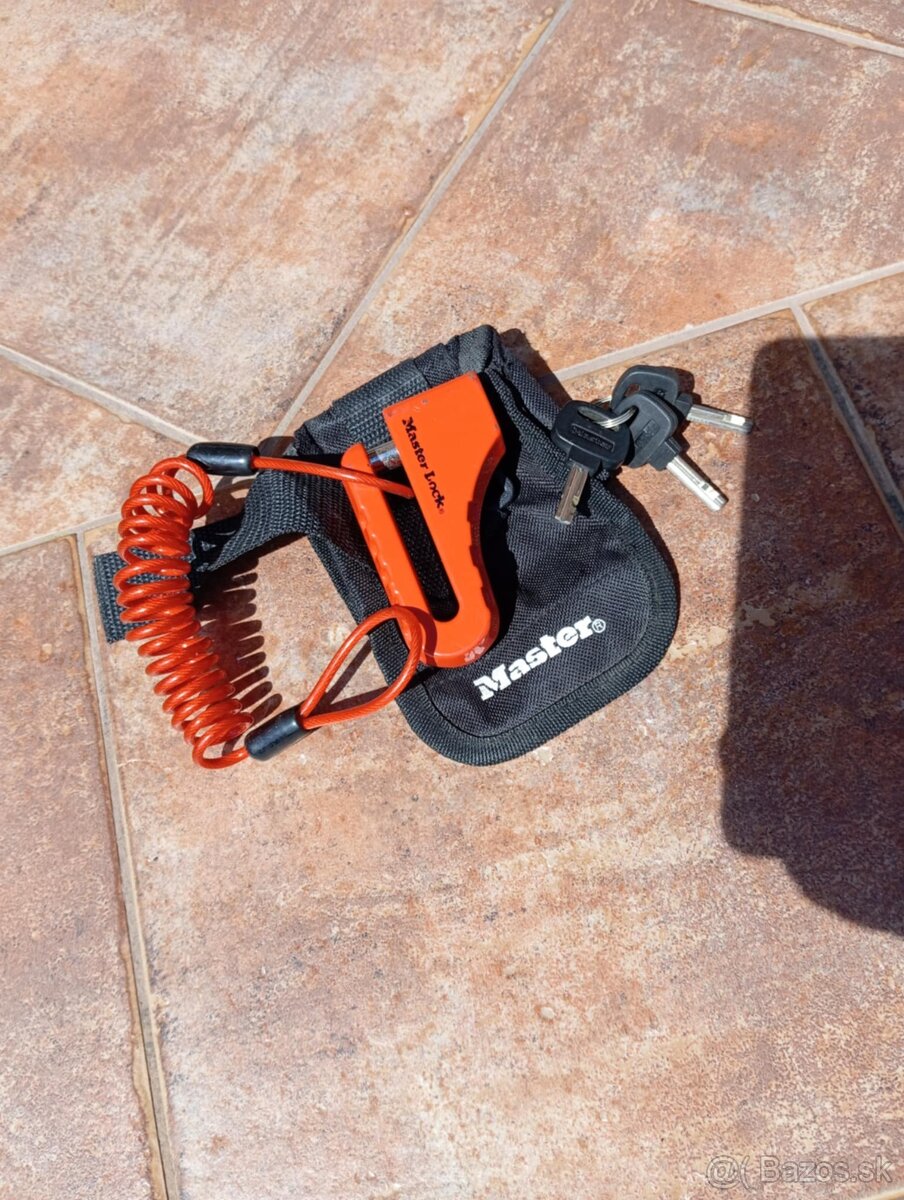 Predám Zámok na brzdový kotúč motorky s lankom