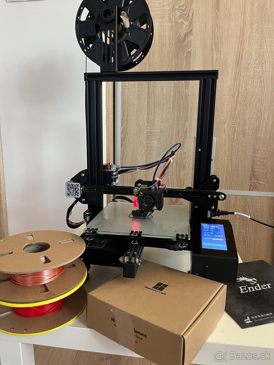 3D tlačiareň Ender-3 s BLTouch + silent board + prísl...