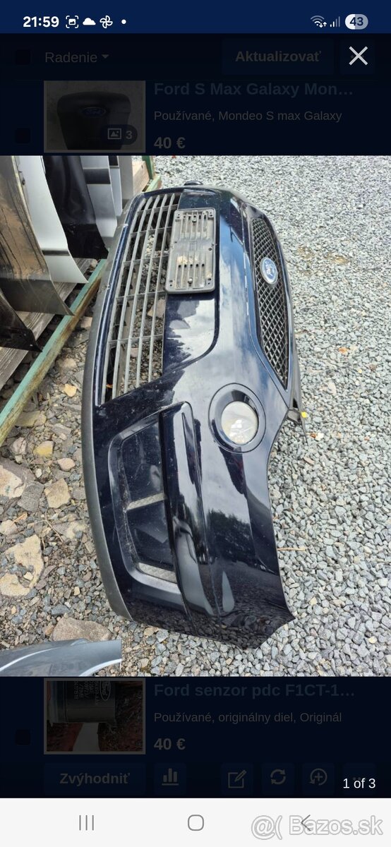 Ford S Max MK1 rok 2006-2009 nárazník predný kompletný