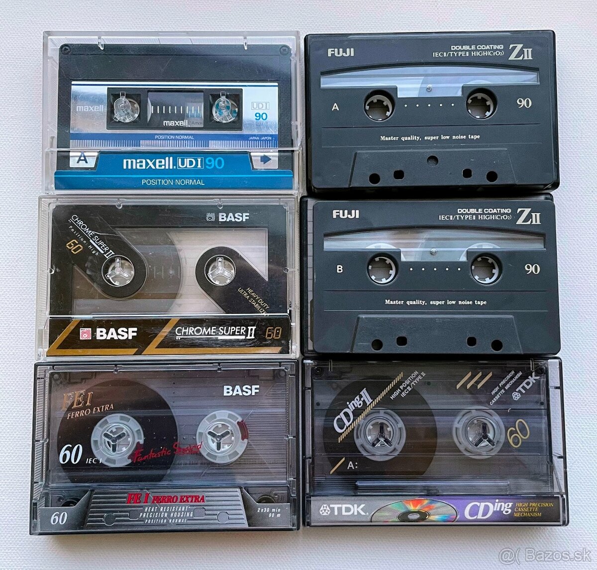 MC kazety - Maxell, Basf, Fuji, TDK