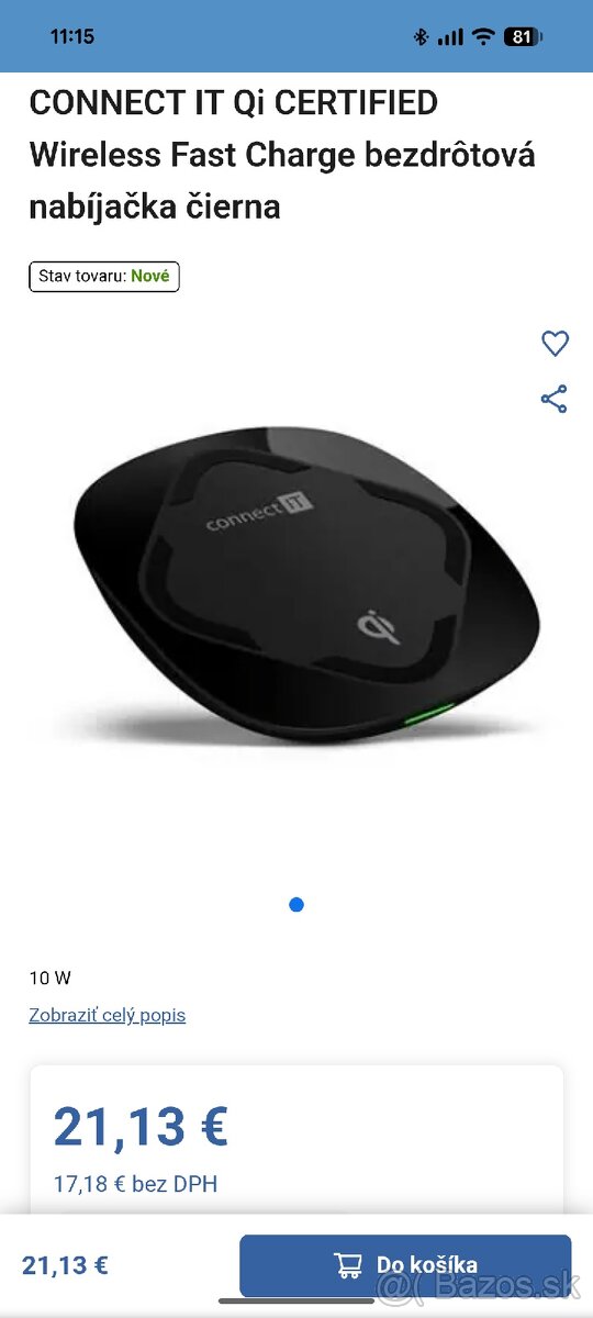 Bezdrôtová nabíjačka connectIT