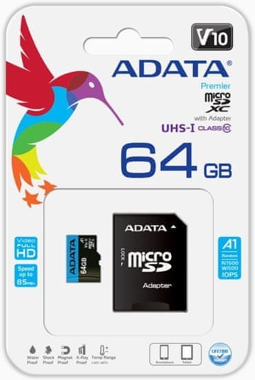 Predám Pamäťovú kartu ADATA MicroSDXC 64GB UHS-I