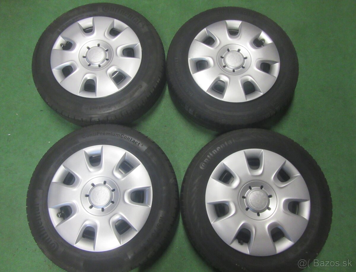 R14 letná sada ŠKODA FABIA rozteč 5x100 165/70R14 CONTINENTA