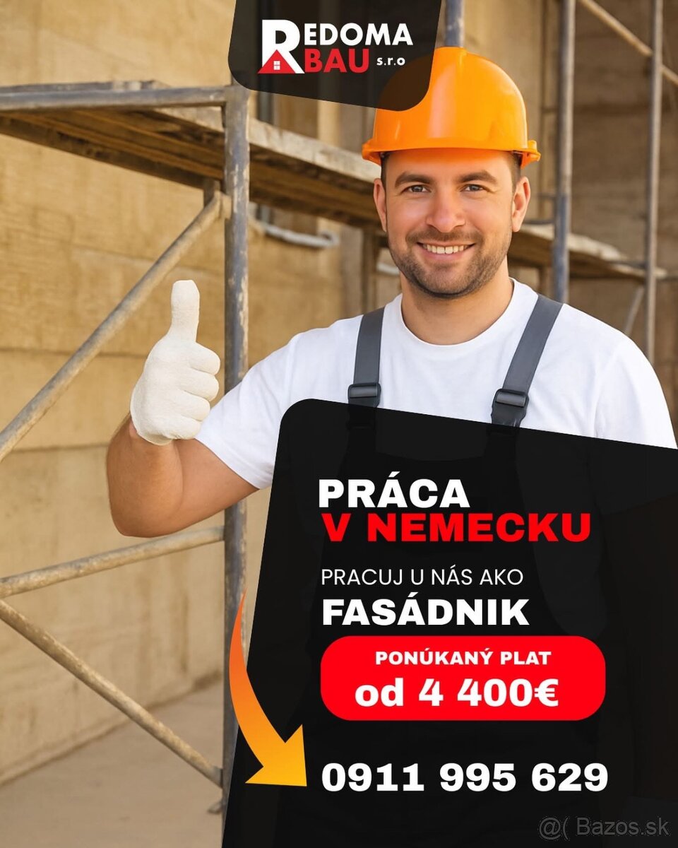 Práca fasádnik Nemecko 🇩🇪