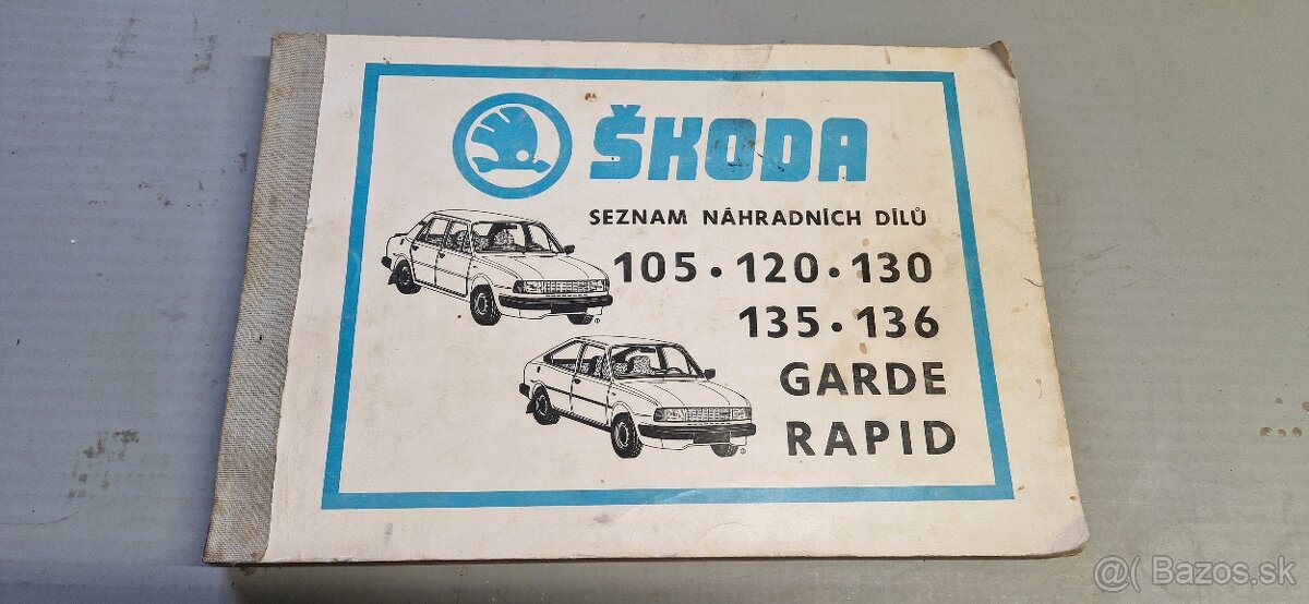 skoda 120 rapid katalog nahradnych dielov