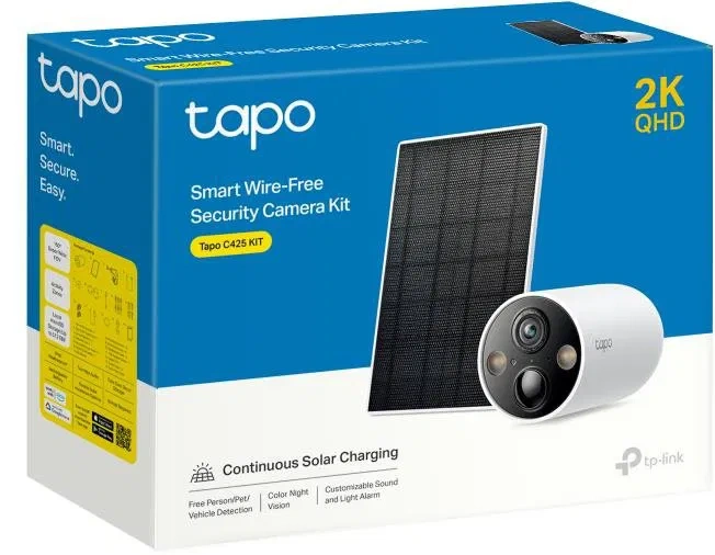 Vonkajšia IP kamera TP-Link Tapo C425 KIT so solárnym panelo