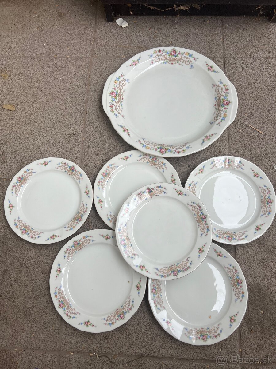 Epiag DF krasna tanierova sada kvety misa a 6 tanierrov