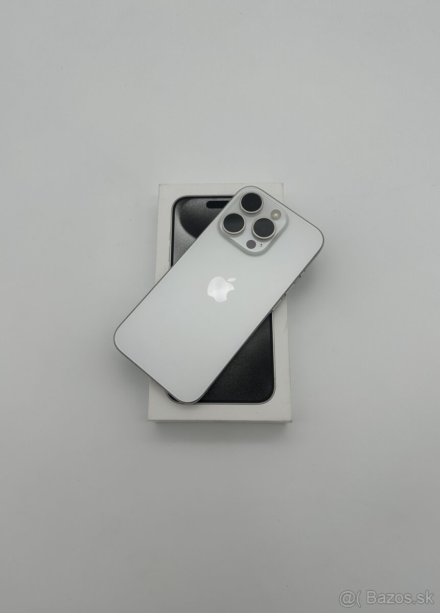 iPhone 15 Pro 128GB White Titanium + ZÁRUKA