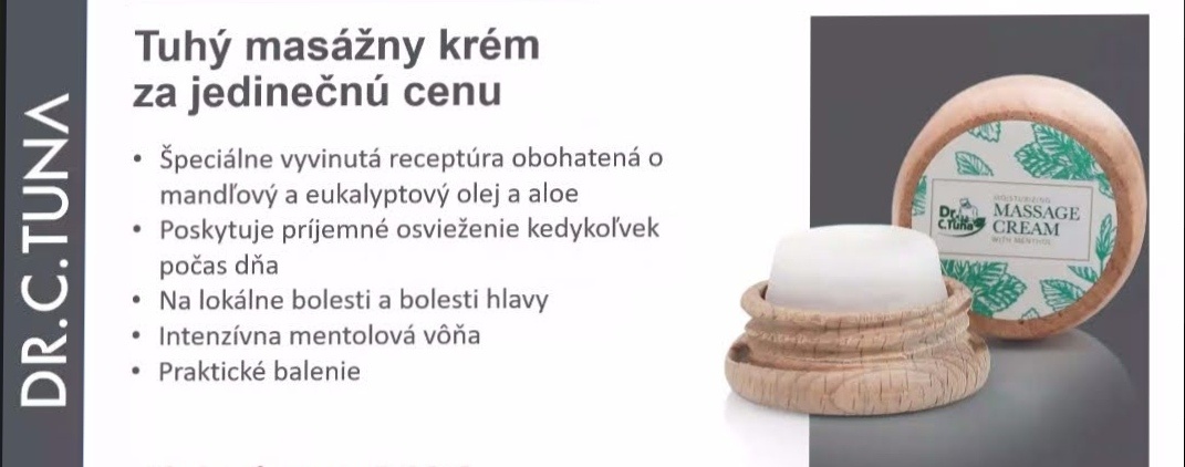 Masážny krém v drievku 7g za 9,50€