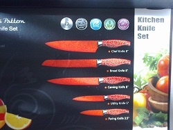 Nože – súprava - červené