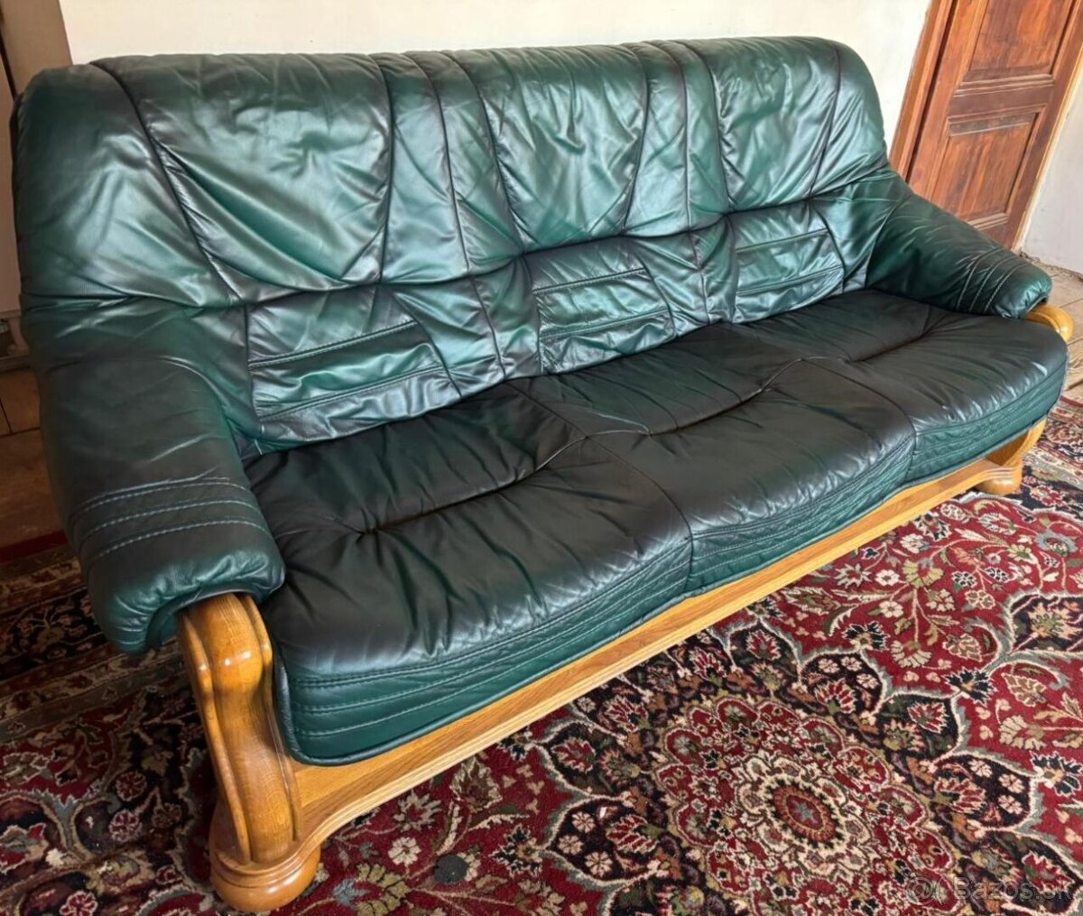 Rustikální kožená sedačka,6086