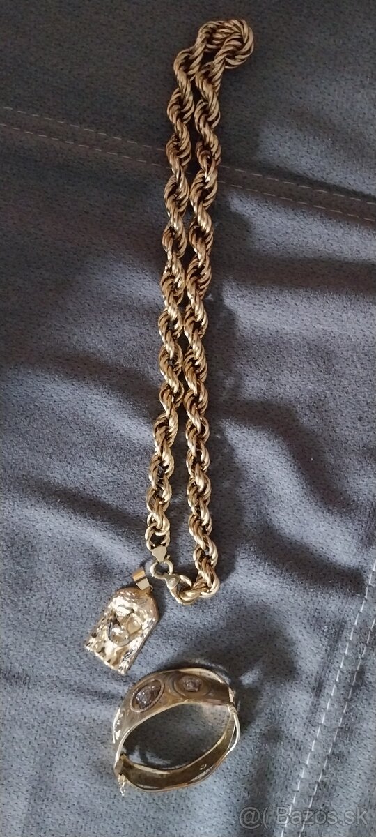 Zlatá reťaz 14 kr.zlato 585 55g a privesok