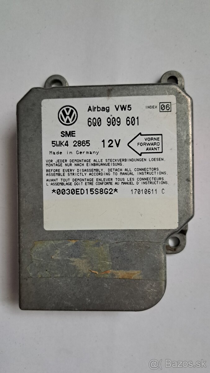 Riadiaca jednotka airbagu 6Q0 909 601