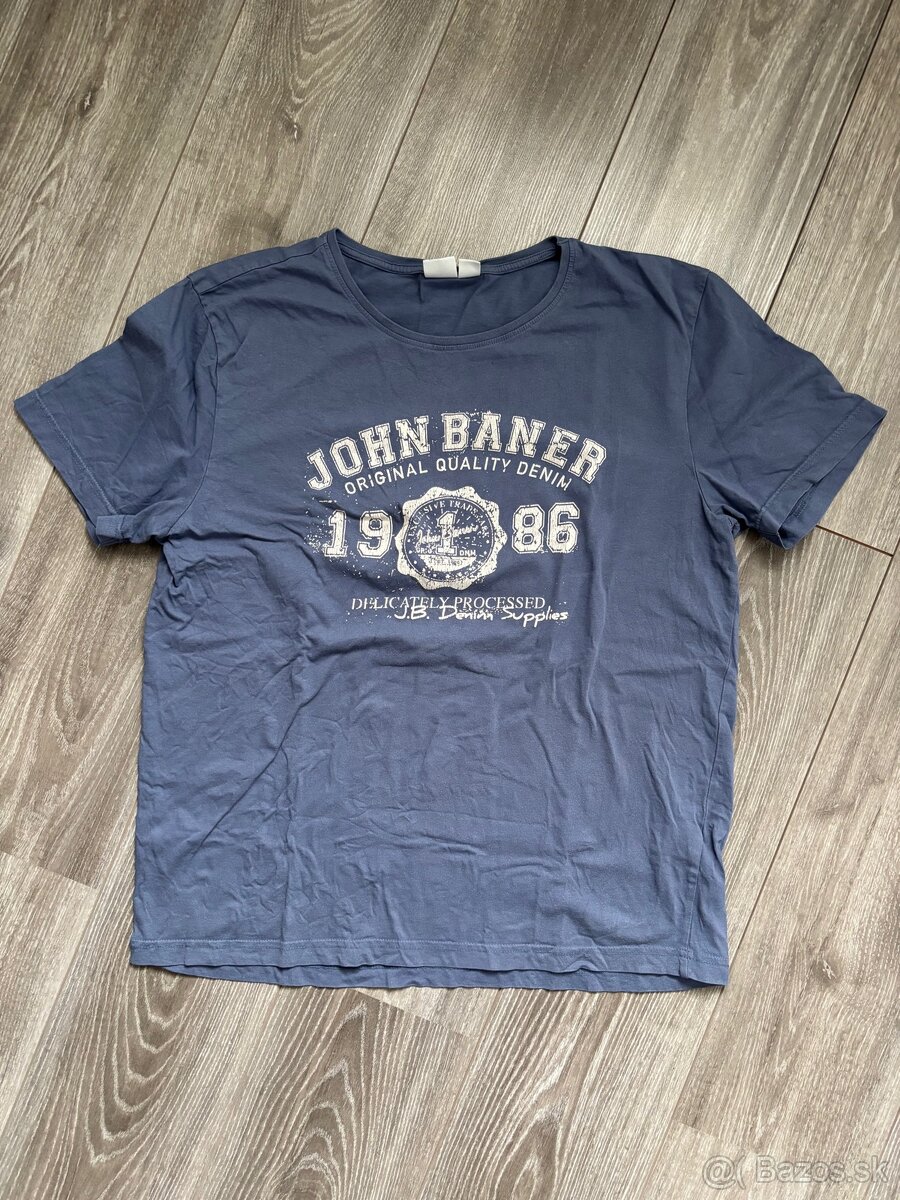 Pánske modré tričko s potlačou