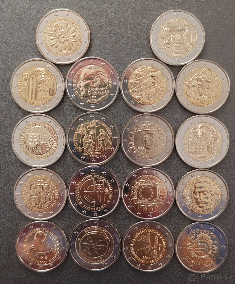 Pamätné 2 euro mince Slovenska