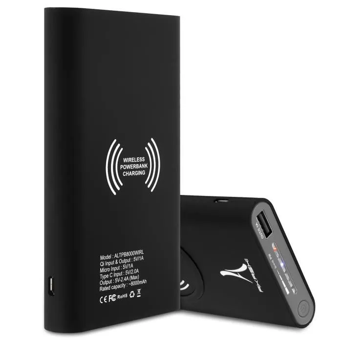 Power bank Akashi s bezkablovym nabijanim