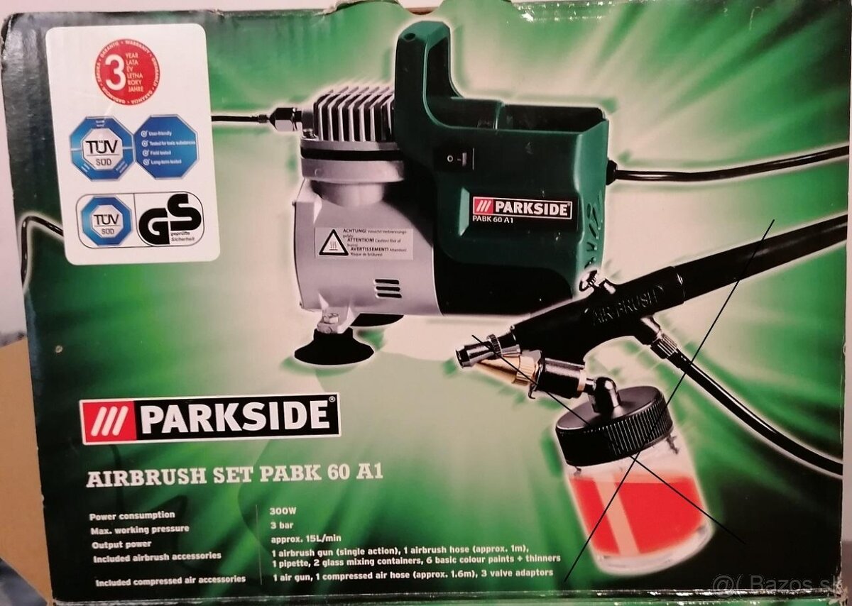 Airbrush set Parkside PABK 60 A1