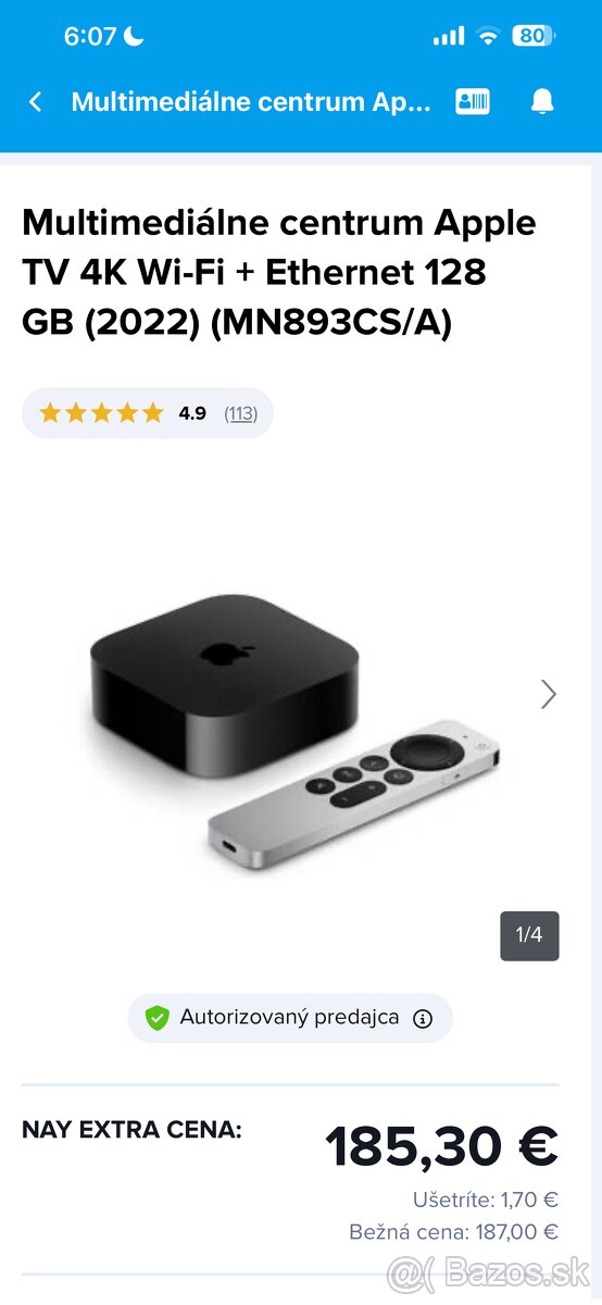 Multimediálne centrum Apple TV