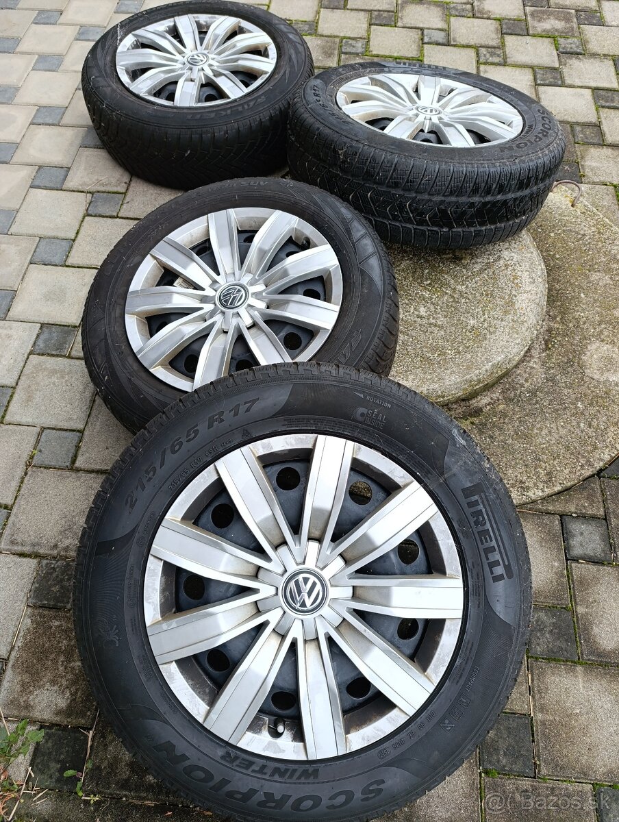 Zimné pneumatiky 215/65 R17 na diskoch