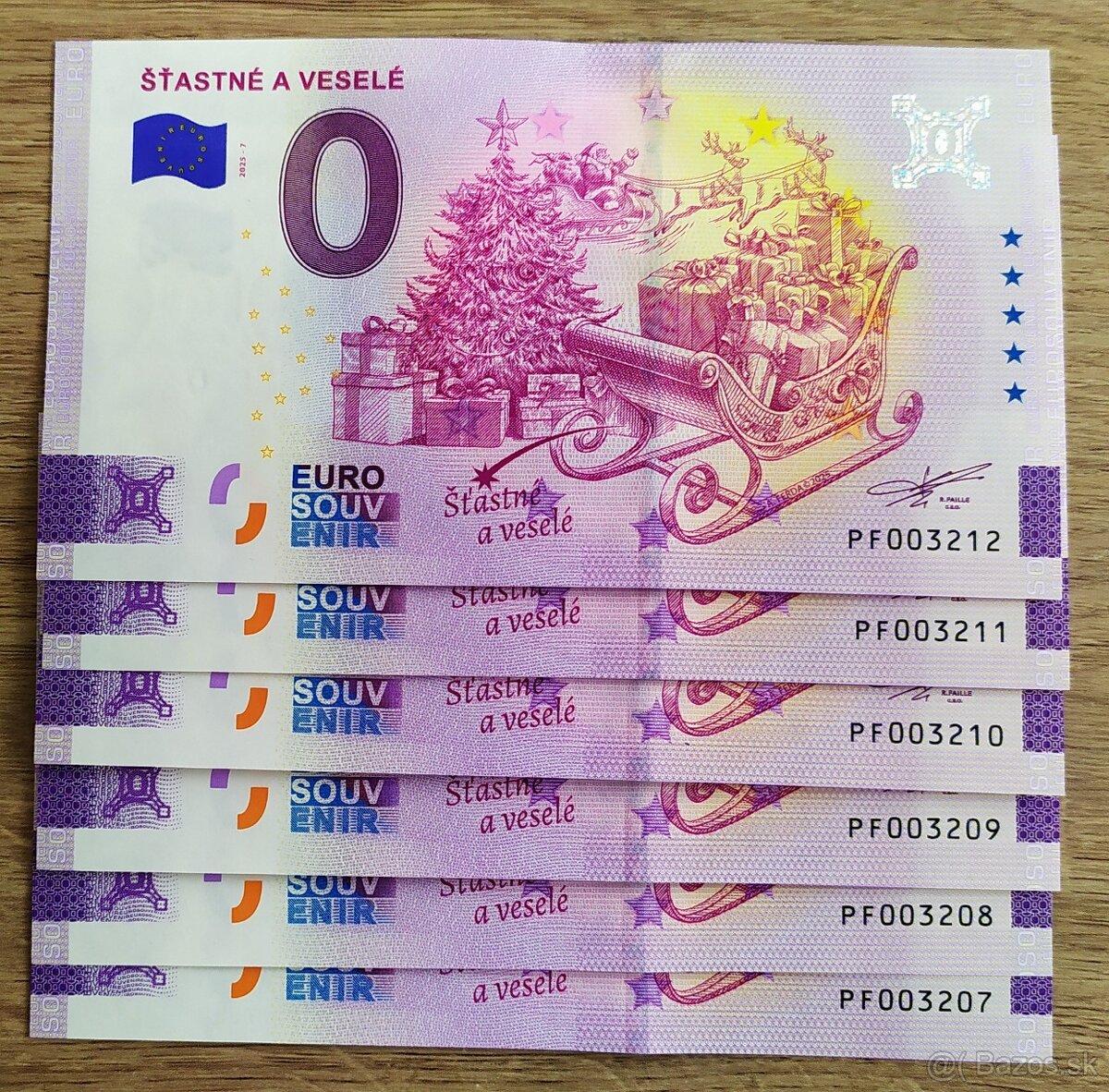 0€ / 0 euro / 0 eurová bankovka ŠŤASTNÉ A VESELÉ