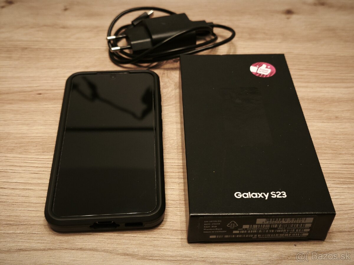 Samsung S23 + púzdro + fast nabíjačka