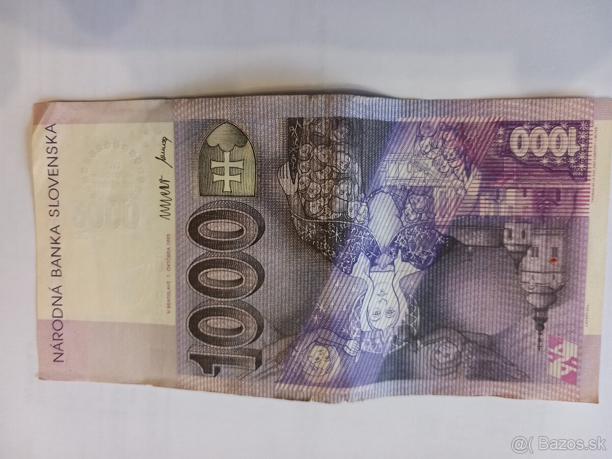 1000 korunova bankovka z roku 2000
