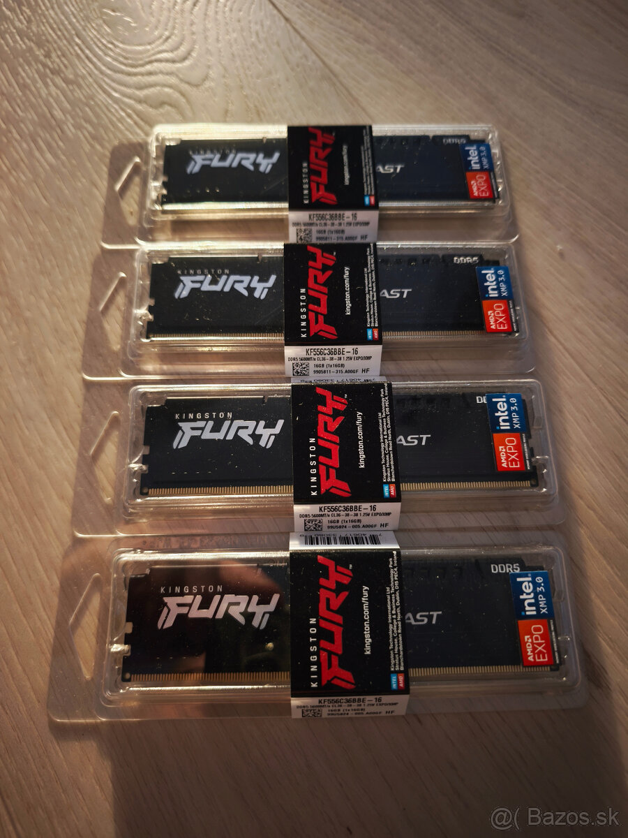 64GB = Kingston FURY Beast EXPO DDR5 5600MHz CL36 4x16GB