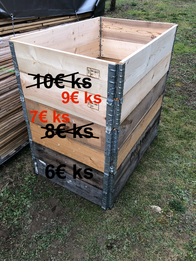 Drevené paletové ohrádky na vyvýšený záhon