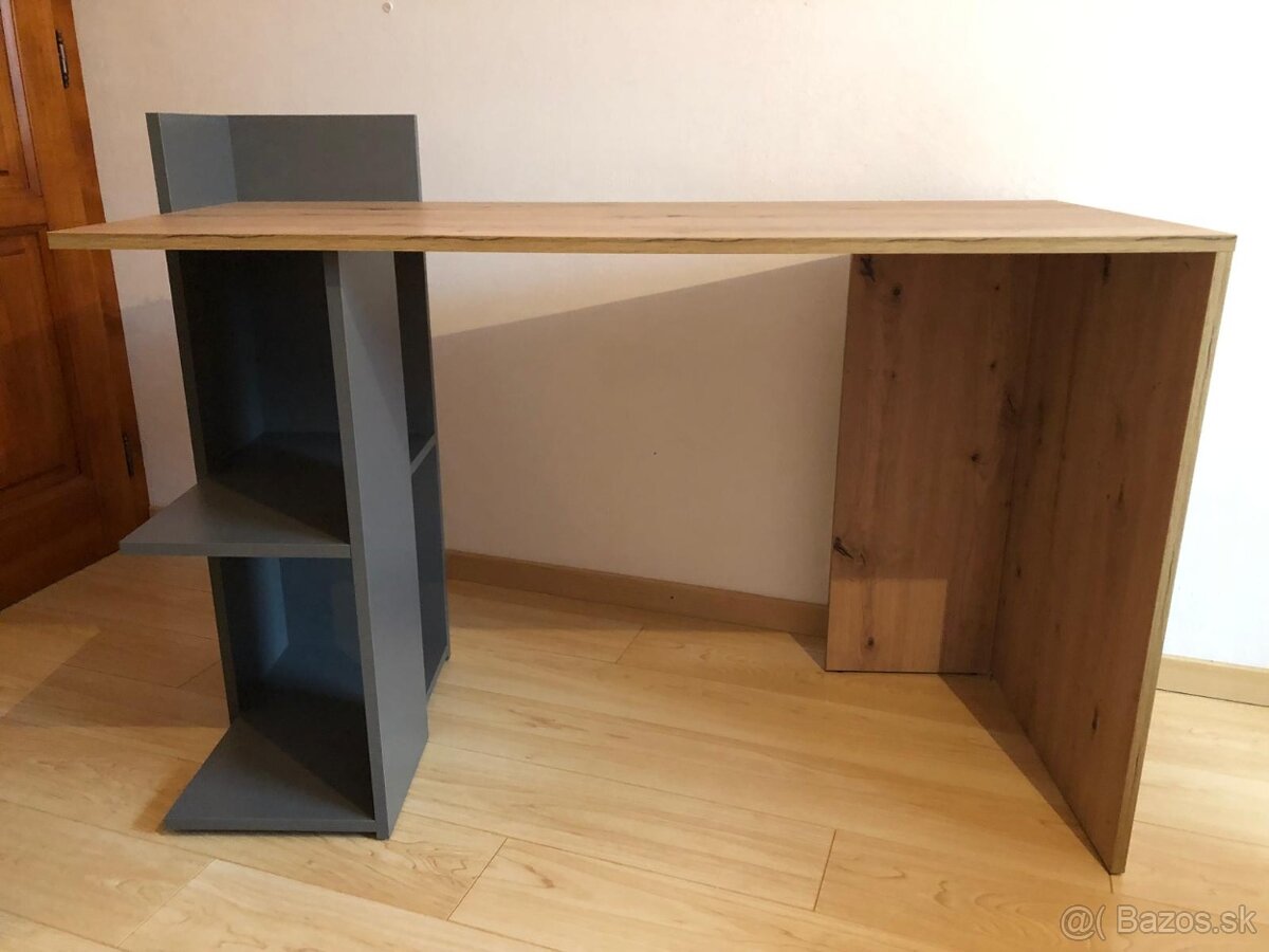 Predám PC stôl, dub craft zlatý/grafit
