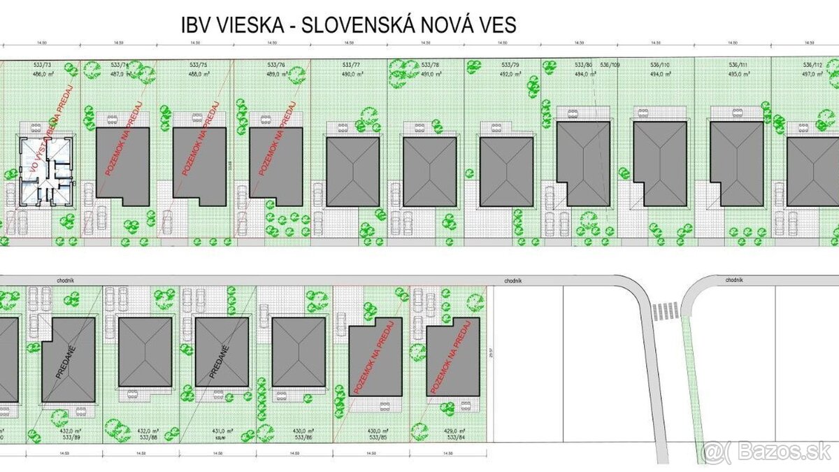 NOVÁ CENA Stavebné pozemky v novovybudovanej lokalite Slo