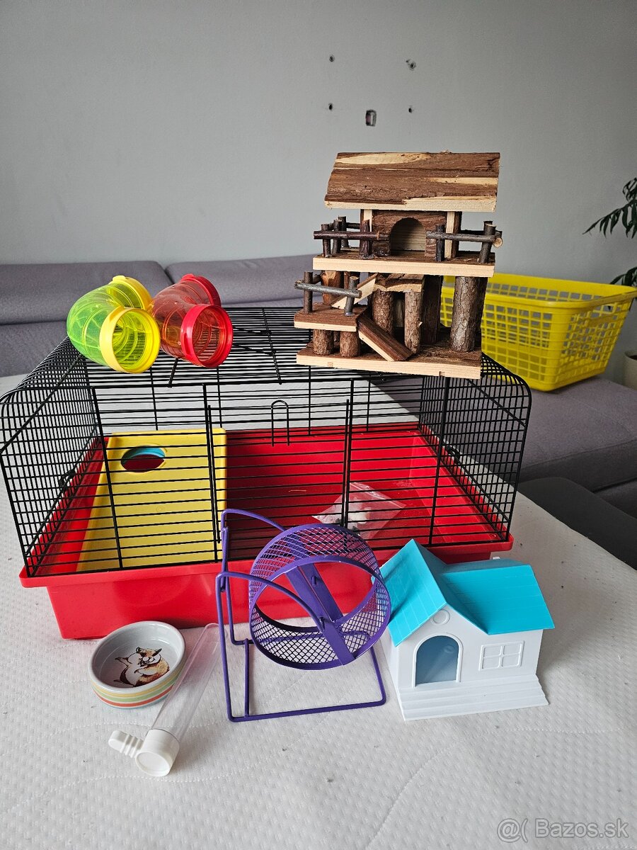 Klietka pre hlodavce CH1 aj s príslušenstvom, 49x32,5x29cm