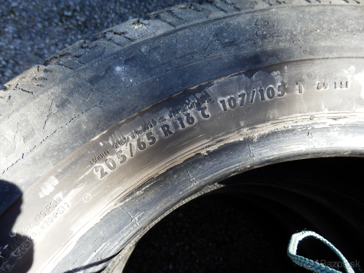 predám pneumatiky 205/65 R16 C