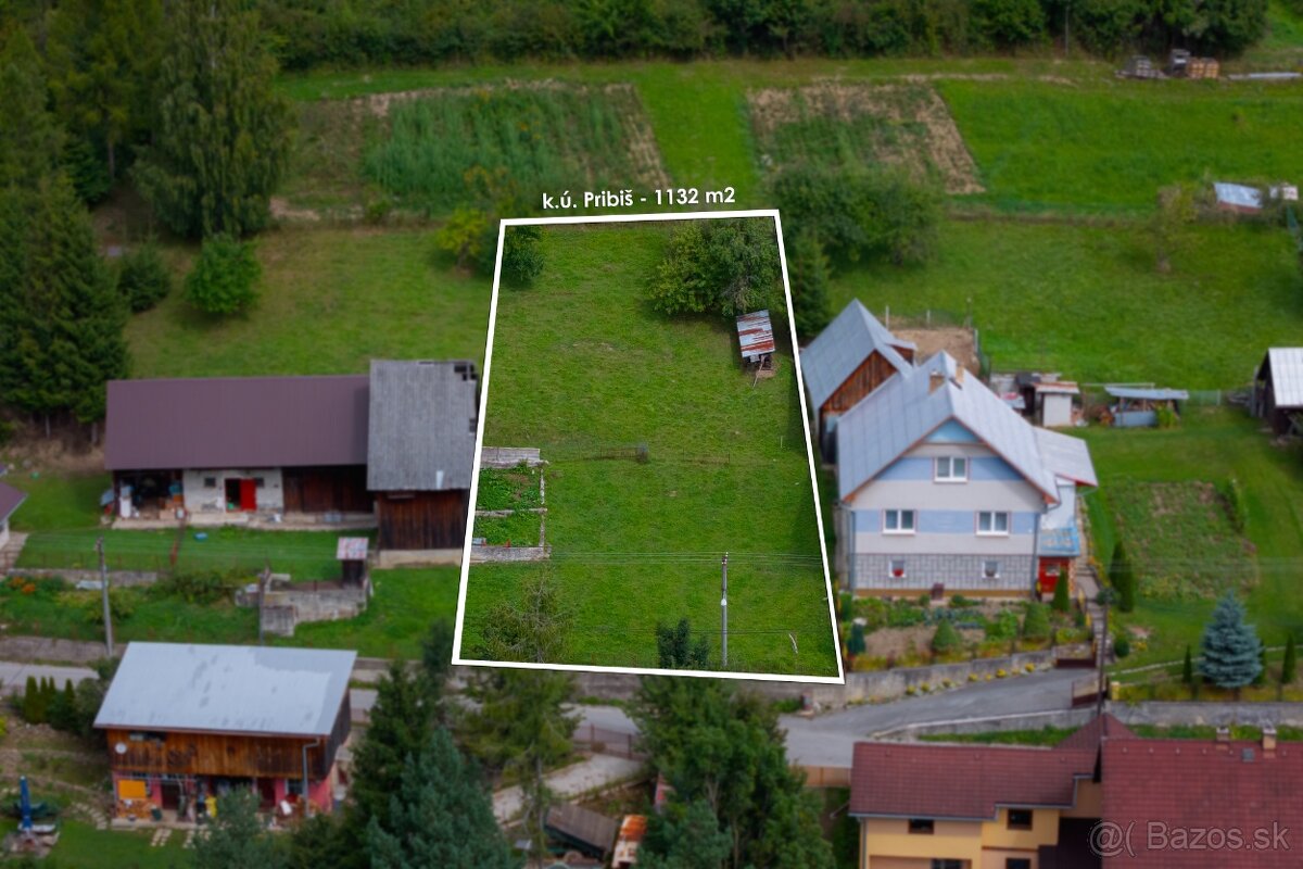 Stavebný pozemok v obci Pribiš