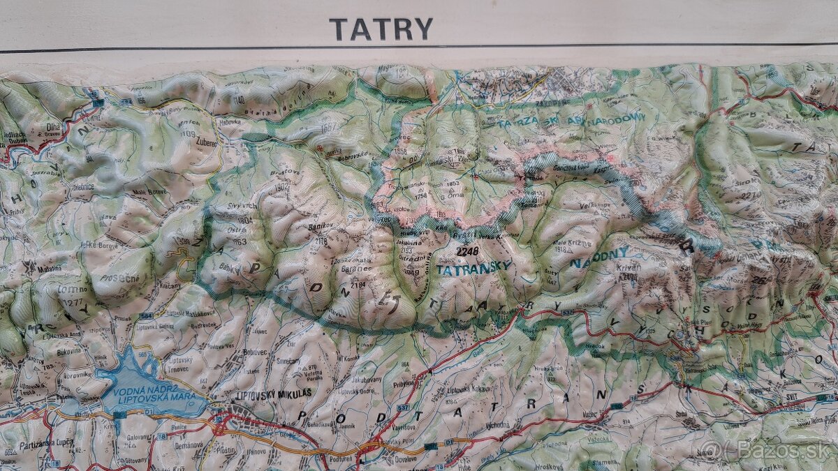 3D mapa Tatry