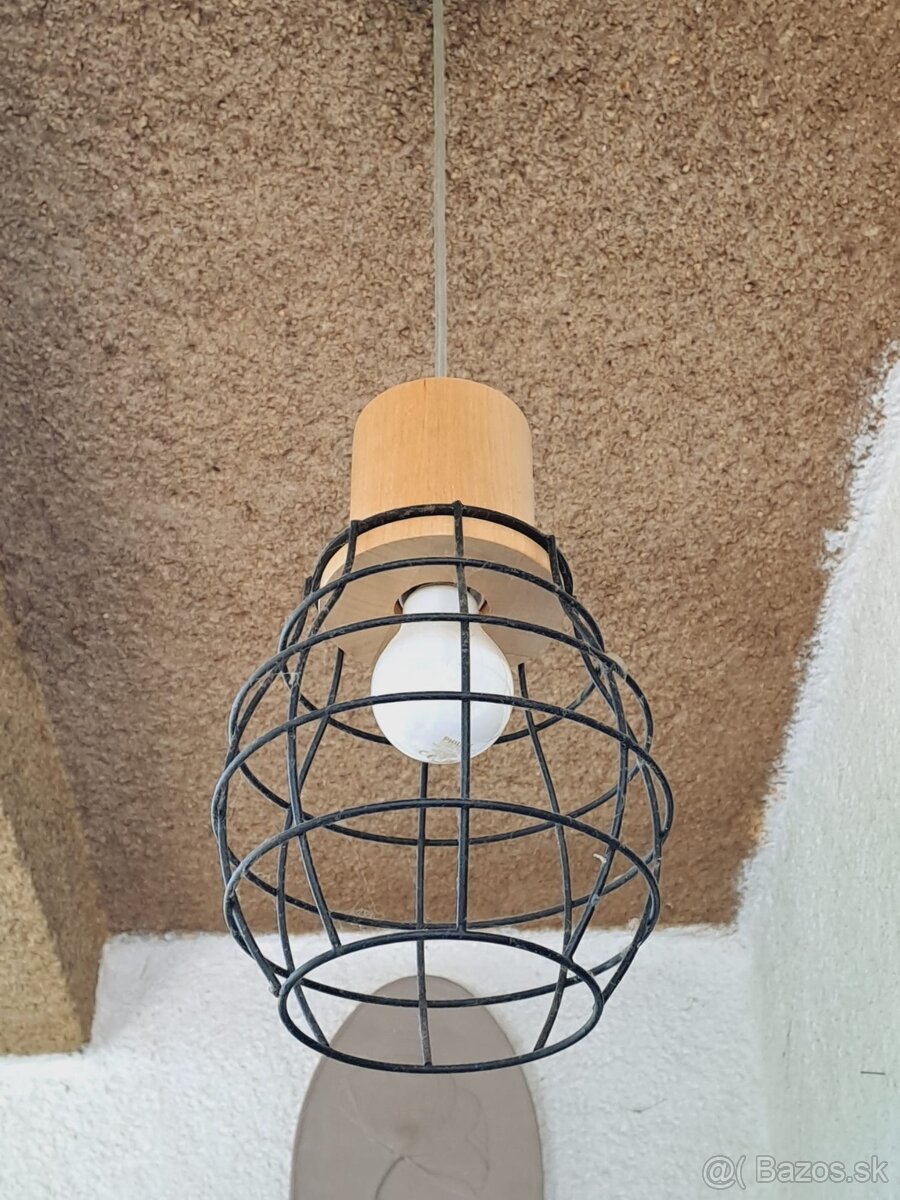 Luster na lanku Luster na lanku RIDA 1xE27/60W/230V čierna/p