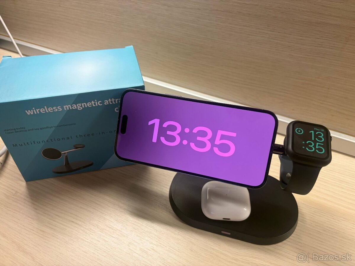 Bezdrôtová nabíjačka 3-v-1 ( nová )