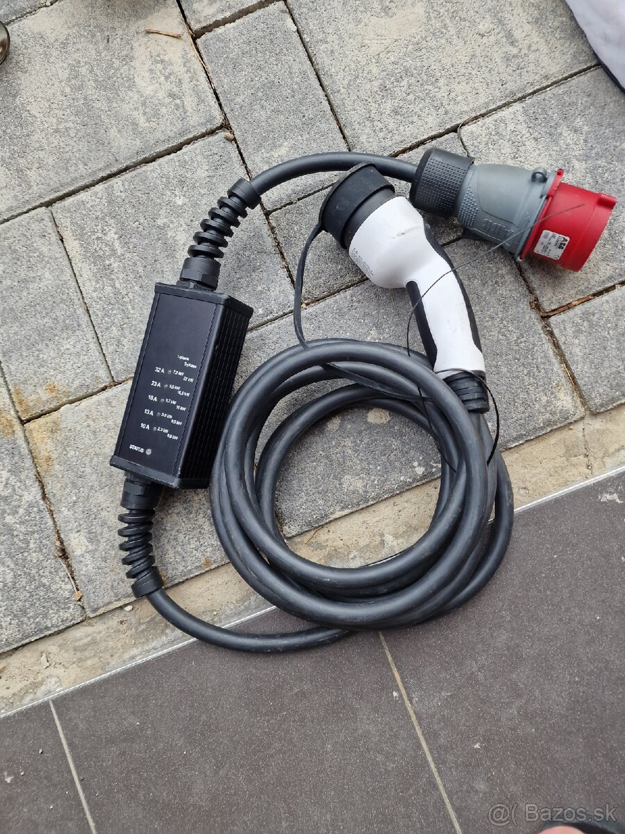 Nabijaci kabel pre elektromobil mennekes typ 2 22kw