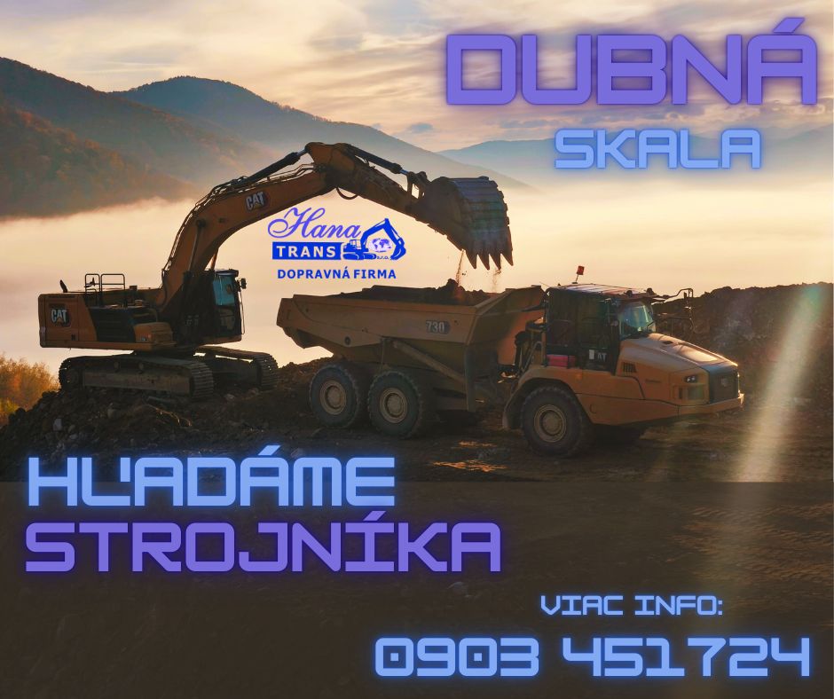 Ponuka práce na Dumper a bager