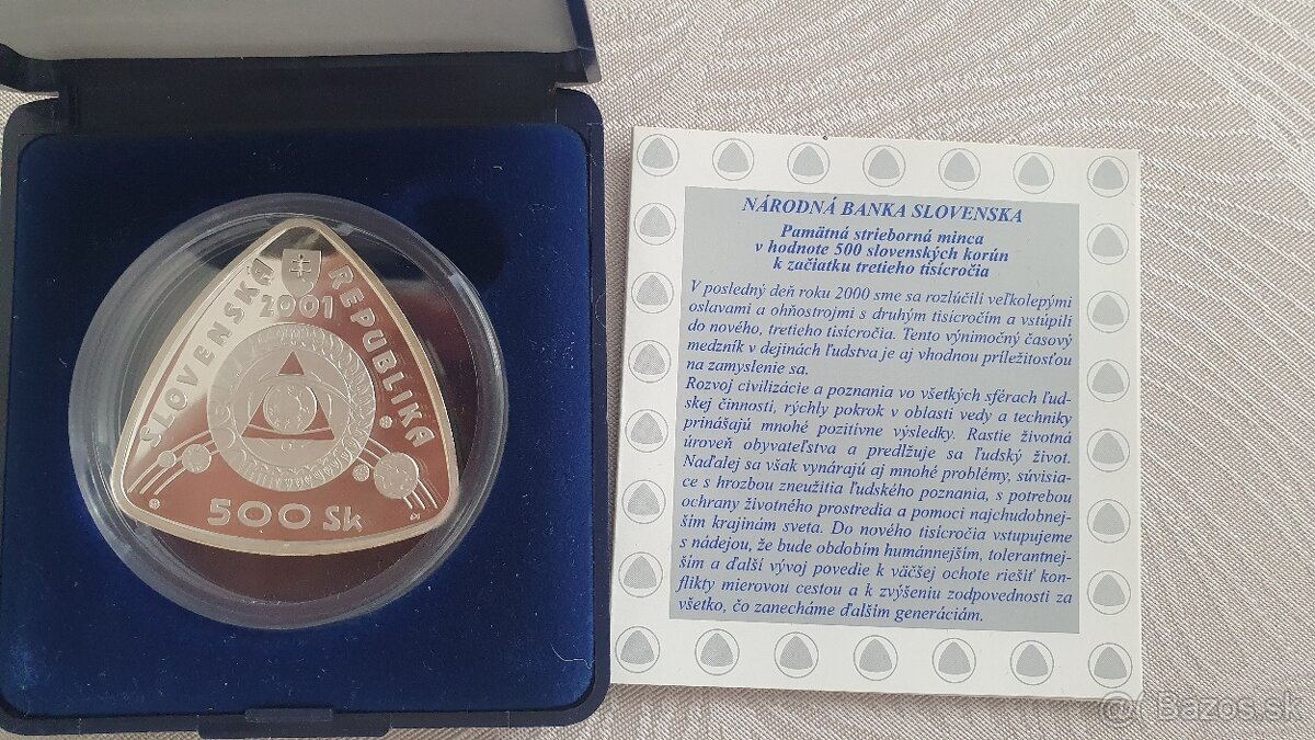 Strieborna minca 500SK - K zaciatku tretieho tisicrocia