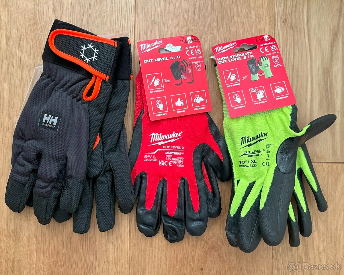 Milwaukee + Helly Hansen pracovné rukavice
