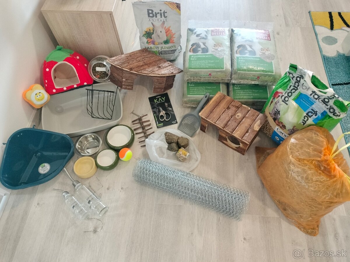 Veci pre morča, králika,zajaca, činčilu .