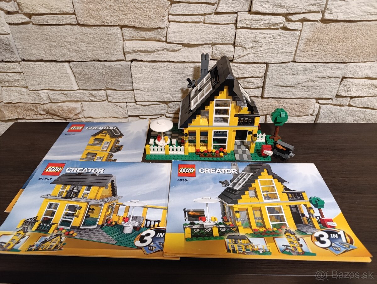 Lego 4996 a 7346 dům 3 v 1 - plážový dům.
