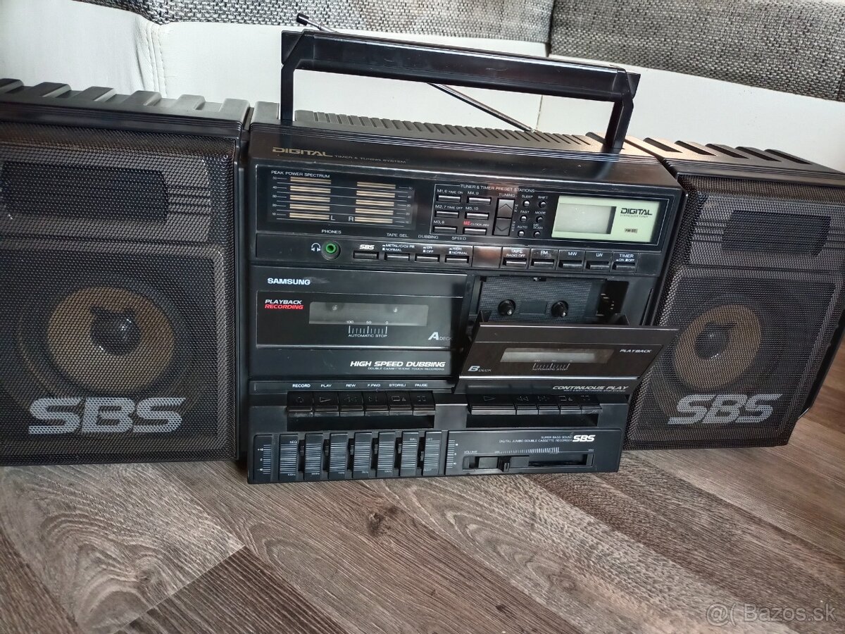 Samsung W700L radiomagnetofon retro 2 kazeťák Korea